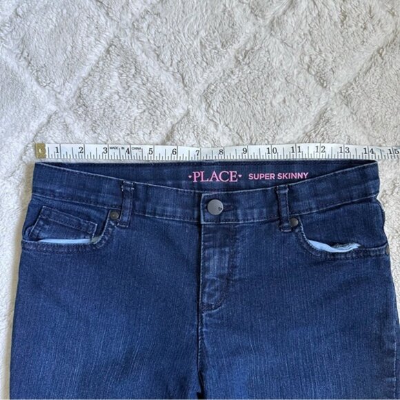 The Children's Place | Denim Blue Girls' Super Skinny Jeans | Size 14 - Picture 6 of 9